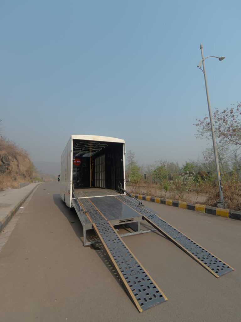 car delivery truck rear view